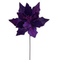 Planta artificial Vickerman Velvet Plum Poinsettia Stem 25cm Planta artificial Vickerman Velvet Plum Poinsettia Stem 25cm