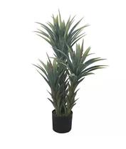 Planta Árvore Artificial Agave Com Powder Verde 95cm