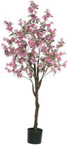 Planta Árvore Artificial Azaleia Pu C/Pote X544 Rosa 1,4m