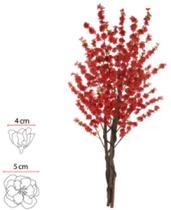 Planta Árvore Artificial Cerejeira X450 Vermelho 1,6m - FLORESCER DECOR
