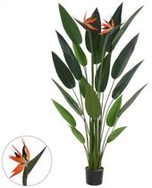 Planta Arvore Artificial Estrelícia C/Flor Pu C/Pote X19 Verde 1,5cm