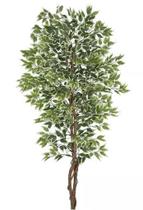 Planta Árvore Artificial Ficus Verde Creme 2,1m