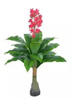 Planta Árvore Artificial Flor Rosa 1,1m