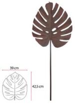 Planta Árvore Artificial Folhagem Costela de Adão Real Toque Laranja Outono 1,02cm