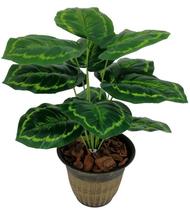 Planta árvore artificial folhagem verde 12 folhas 53cm Planta árvore artificial folhagem verde 12 folhas 53cm