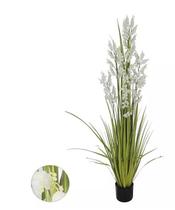 Planta Árvore Artificial Grass com Flor Branco 1,4m - FLORESCER DECOR