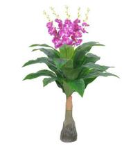 Planta Árvore Artificial Orquídea Rosa Beauty 98cm