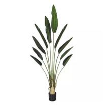 Planta Árvore Artificial Palmeira Viajante com Pote Verde 2,1m