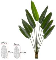 Planta Árvore Artificial Palmeira Viajante Real Toque X8 Verde 1,6m - FLORESCER DECOR