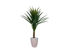 Planta Árvore Artificial Yucca Verde 95cm Kit + Vaso S. Bege 30cm Planta Árvore Artificial Yucca Verde 95cm Kit + Vaso S. Bege 30cm