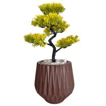 Planta Árvore Bonsai Artificial Com Vaso Decoração -