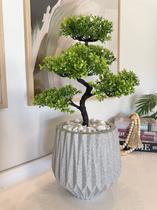 Planta Bonsai Árvore Artificial Com Vaso Decoração Realista -