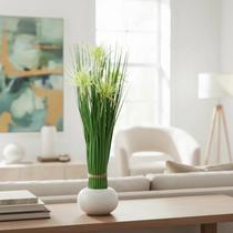 Planta Capim Verde Folhagem Realista Cauda de Gato 66cm