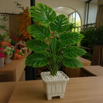 Planta Costela Adão Artificial Vaso 18 Folhas Realistas Decoração Moderna Sala Escritório Jardim Planta Costela Adão Artificial Vaso 18 Folhas Realistas Decoração Moderna Sala Escritório Jardim
