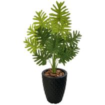 Planta Costela De Adão Artificial + Vaso Completo Cores - Flores Imp