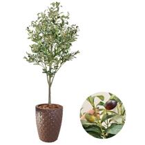 Planta Folhagem Oliveira Artificial Com Vaso Completo Grande Planta Folhagem Oliveira Artificial Com Vaso Completo Grande