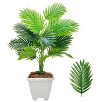Planta Palmeira Artificial com Vaso Completo Casca Plástico Planta Palmeira Artificial com Vaso Completo Casca Plástico
