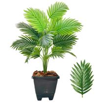 Planta Palmeira Artificial com Vaso Completo Casca Plástico Planta Palmeira Artificial com Vaso Completo Casca Plástico