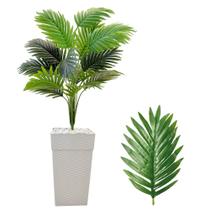 Planta Palmeira Artificial com Vaso Cores Completo Pedra