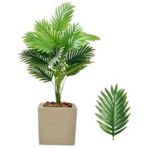 Planta Palmeira Artificial Vaso Polietileno Quadrado Casca