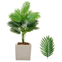 Planta Palmeira Artificial Vaso Polietileno Quadrado Casca
