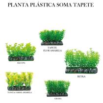Planta plastica soma tapete tonina verde amarela 10cm