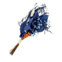 Planta Seca Mini Buquê Variado Azul 25 cm