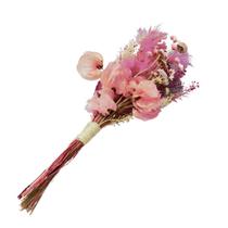 Planta Seca Mini Buquê Variado Rosa 25 cm