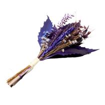 Planta Seca Mini Buquê Variado Roxa 25 cm