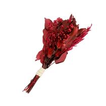 Planta Seca Mini Buquê Variado Vermelho 25 cm