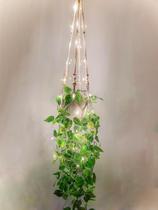 Planta suspensa artificial Comtelek com luzes para decoração de casa