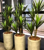 Planta yucca 3 hastes artificial 1mt/sem o vaso - Toke verde