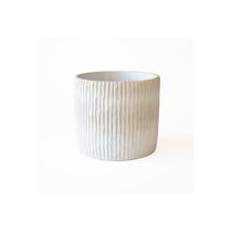 Plantador Caneo White 22x19cm Fibra de Vidro e Cimento Plantador Caneo White 22x19cm Fibra de Vidro e Cimento
