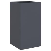 Plantador de aço VidaXL Anthracite 42x38x75cm para jardim/pátio