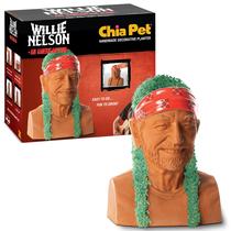 Plantador de cerâmica decorativo Chia Pet Willie Nelson com sementes