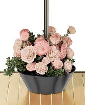 Plantador de guarda-chuvas Koutemie 2 em 1 para mesa e poste de pátio, preto