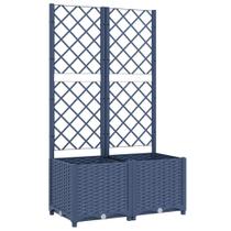 Plantador de jardim com treliça VidaXL cinza escuro PP 80x40x135cm Plantador de jardim com treliça VidaXL cinza escuro PP 80x40x135cm