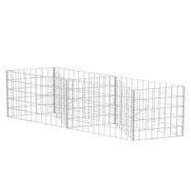 Plantador de jardim em aço galvanizado Gabion Basket VidaXL 150x30x50cm