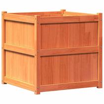 Plantador de jardim VidaXL Caixa de flores quadrada de madeira maciça de pinho