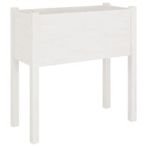Plantador de jardim VidaXL Solid Pinewood Classic White 70x31x70cm