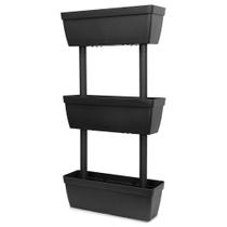 Plantador de jardim VidaXL Versatile Outdoor Antracite TPR 49x16x100cm