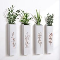 Plantador de parede BOTOP Wood Farmhouse, pacote com 4 unidades, branco
