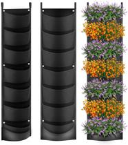 Plantador de parede vertical iPower, pacote com 2, impermeável, 7 bolsos