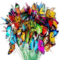 Plantador de quintal Butterfly Stakes Antallcky Outdoor 100 unidades