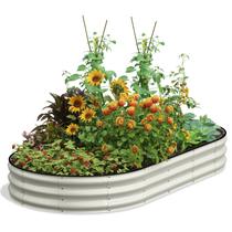 Plantador Pattiumo 244x122x30 cm Cama de jardim elevada galvanizada