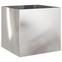 Plantador VidaXL em aço inoxidável prateado retangular 49x47x46cm