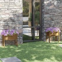 Plantadores de jardim VidaXL Honey Brown, madeira maciça, pinho, 2 unidades