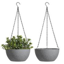 Plantadores suspensos T4U de 10 cm para plantas de interior/exterior, pacote com 2
