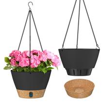 Plantadores suspensos ZMTECH, conjunto de 2 plantadores suspensos, cinza, 20 cm