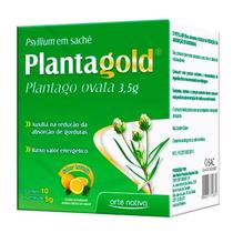 Plantagold 5g com 10 saches sabor laranja - fibra para redução de colesterol